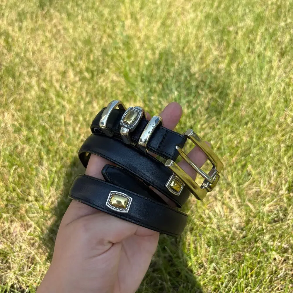 Brighton Black with gold and silver accents belt size M / 30